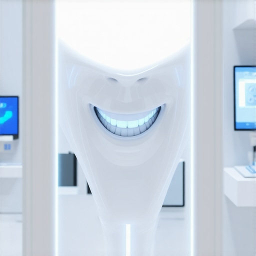 High-tech dental clinic using AI and AR for aesthetic treatment planning