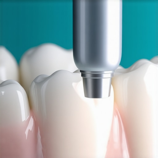 Dental laser device applying treatment on tooth enamel during cosmetic procedure
