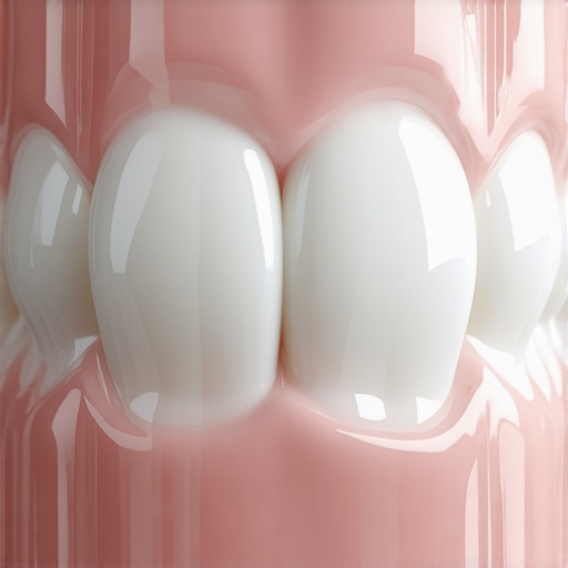 Close-up of ceramic veneer bonding process demonstrating advanced adhesive techniques