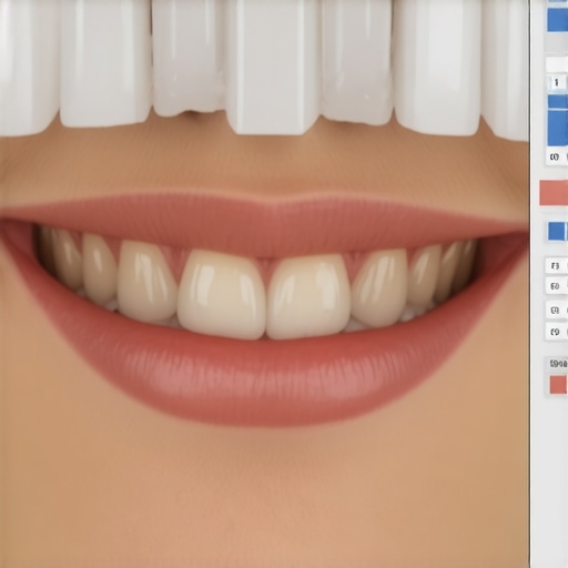 Close-up of a dentist using digital software for smile planning