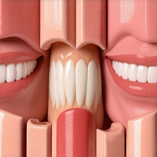 Screenshot of digital smile design software showing multi-generational veneer planning