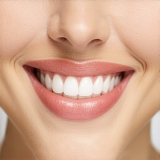 Screenshot of a digital smile design software showing a patient's smile simulation