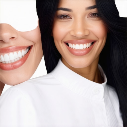 Dentist reviewing AI-enhanced digital smile simulation