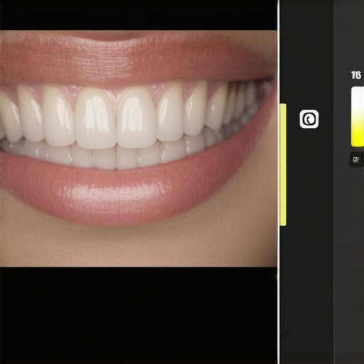 Illustration of digital smile design process with augmented reality