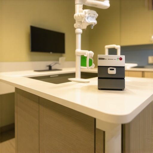 Modern dental clinic using AI and 3D imaging technology for family consultations