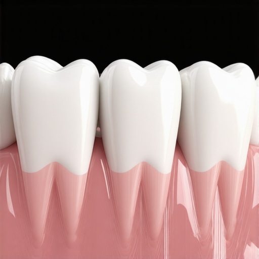 Digital screen showing 3D models of teeth with force diagrams and AI data overlays.