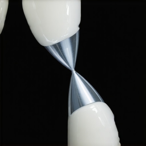 Advanced OCT Imaging of Veneer Margins Detailed image showing OCT scan of dental veneer interface highlighting micro-gaps.