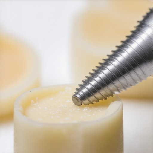 Laboratory technician applying nanocomposite materials on veneer models.