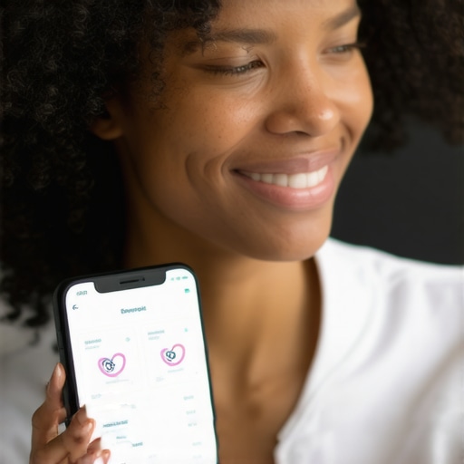 Patient engaging with a mobile app that monitors and reinforces dental habits like aligner wear and brushing