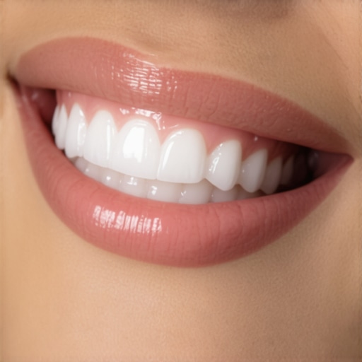 High-tech dental digital smile analysis on a computer screen.