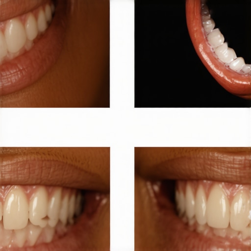 A modern digital smile design software displaying custom smile projections for patient consultation.