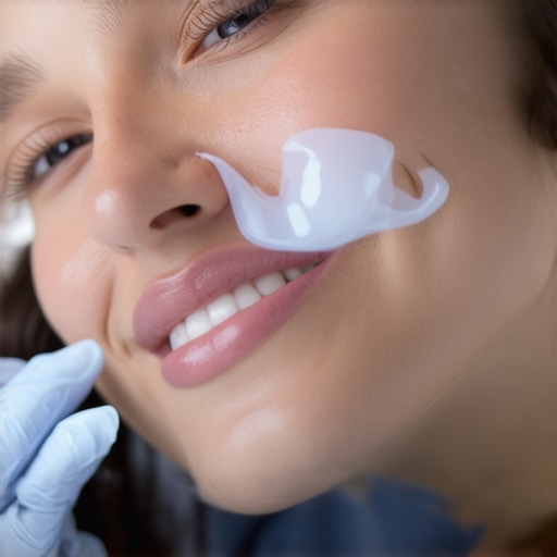 Dentist using digital smile design tools with patient.