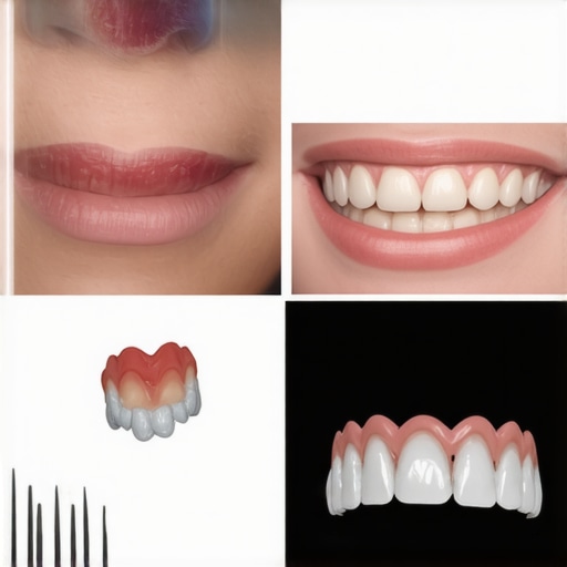 Illustration of digital smile design tools showcasing 3D models and imaging techniques