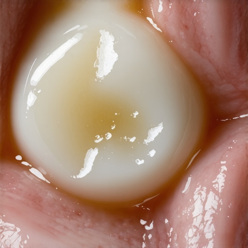Microscopic view of nano-adhesive molecules penetrating tooth enamel for stronger bonds.