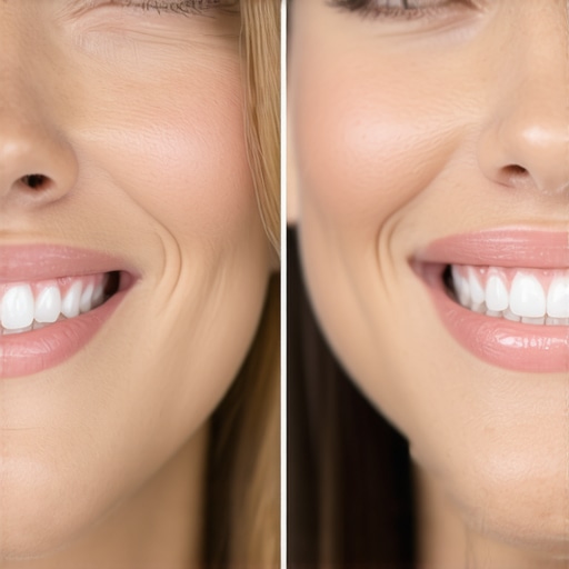 Comparison of patient smile before and after digital dental planning