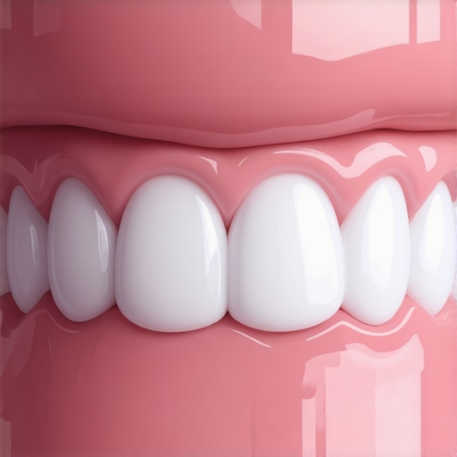 Detailed view of a nanostructured surface on an Invisalign aligner demonstrating water-repellent coating