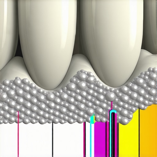 Microscopic view of nanoceramics used in dental restorations demonstrating intricate nanostructures.
