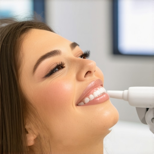 Dentist performing a digital impression using an intraoral scanner on a patient