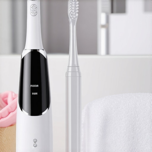 Modern Dental Maintenance Tools Ultrasonic toothbrush and water flosser for professional dental care