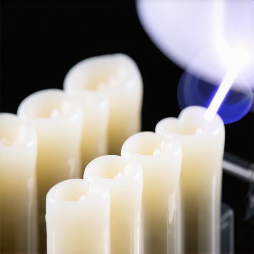 A device cleaning dental aligners with ultrasonic vibrations, emphasizing hygiene and maintenance.