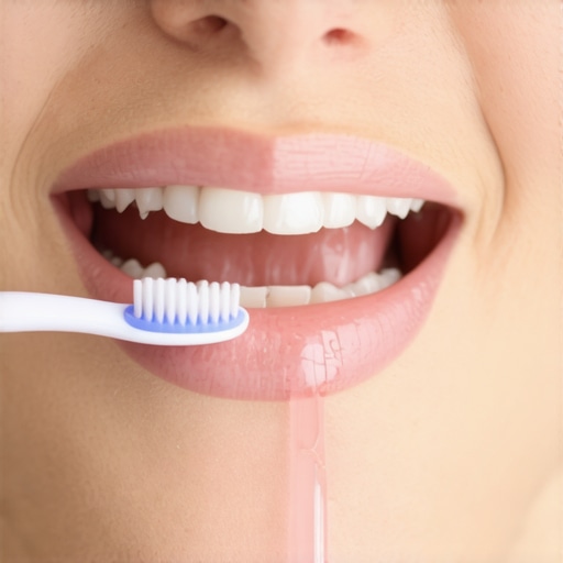 Person using a toothbrush to clean Invisalign trays with cleaning solution