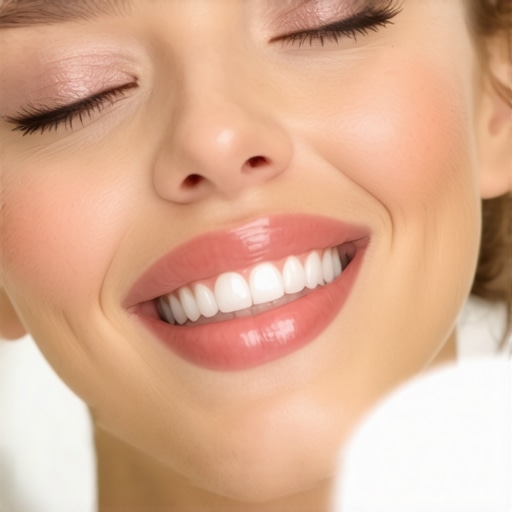 Dentist explaining cosmetic treatment options to patient in a dental clinic.