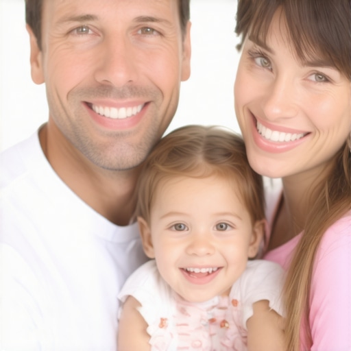 Family Dental Care Happy family visiting dentist for regular checkup
