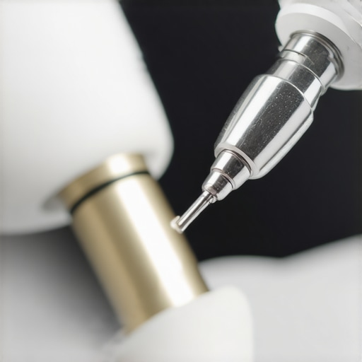 Dental professional using ultrasonic scaler to clean teeth