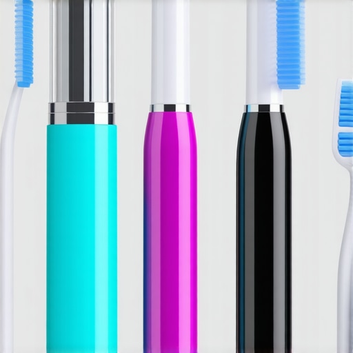 Various advanced dental tools laid out on a tray demonstrating modern oral care technology