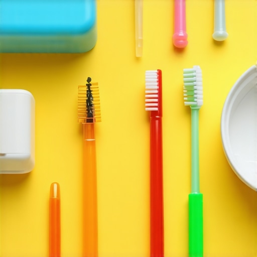 A well-organized travel dental kit containing essential supplies for emergencies.