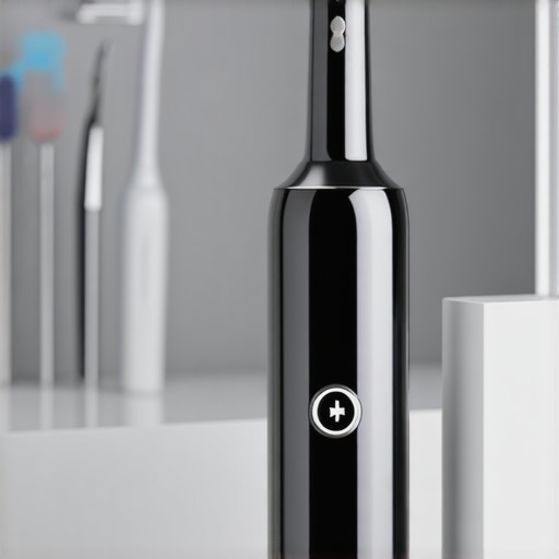 Ultrasonic toothbrush and water flosser demonstrating high-tech dental hygiene tools