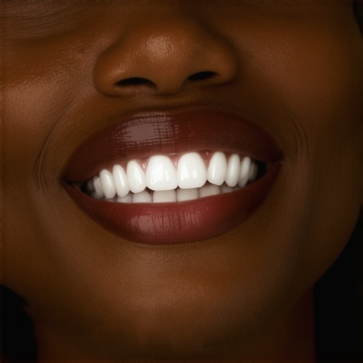 Bright Smile After Whitening A person smiling confidently with bright white teeth.