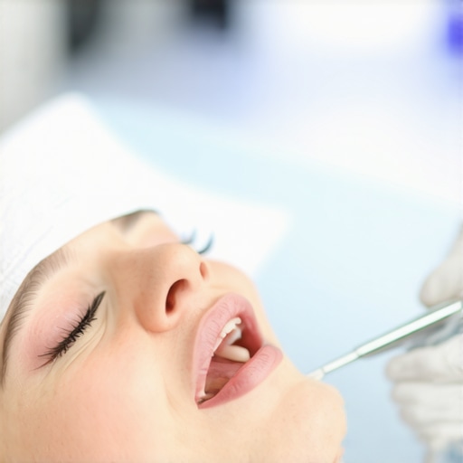 Dentist explaining treatment options for sensitive teeth to a patient.
