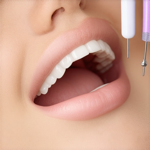 Dentist preparing teeth for veneers during a consultation