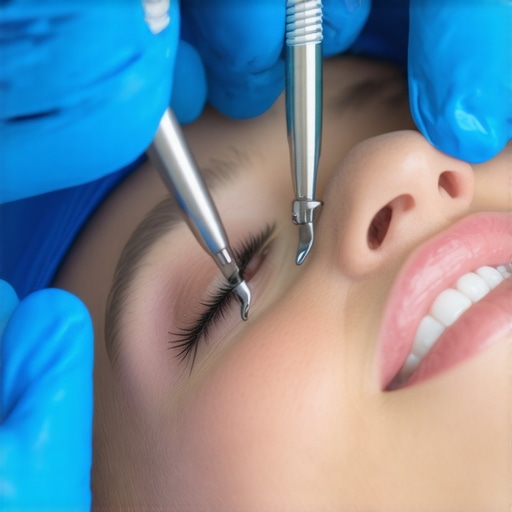 Denture Adjustment in Progress Dental professional adjusting patient dentures ensuring a proper fit.