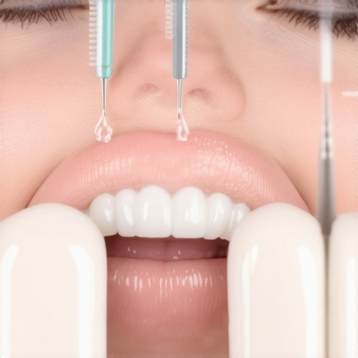 Effective Cleaning Around Dental Bridges Dentist showing cleaning techniques for dental bridges with interdental tools.