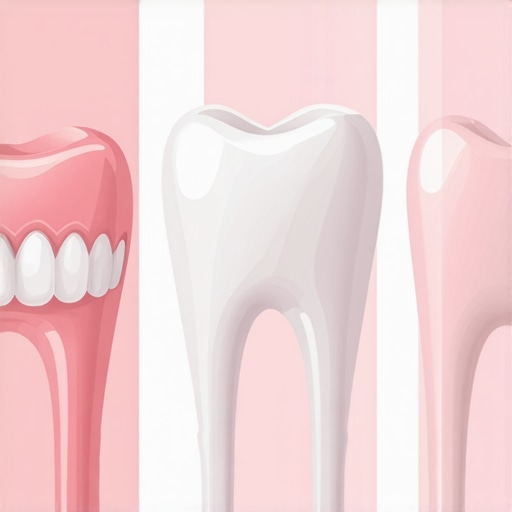 Diagram of dental veneers, whitening, and Invisalign devices on teeth