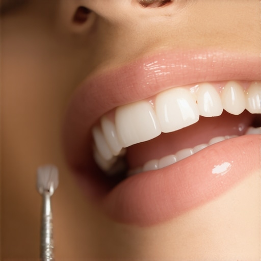 Dentist polishing veneers to smooth out rough edges