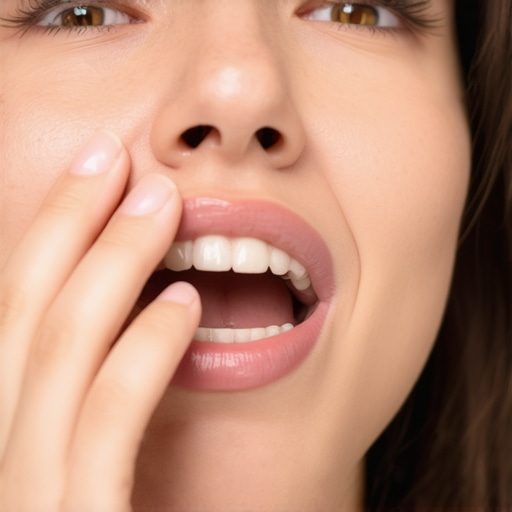 Dealing with a Cracked Tooth at Night Person experiencing dental pain due to a cracked tooth at night