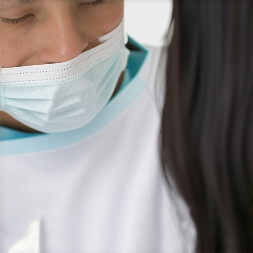 Dentist showing X-ray images to patient during consultation.