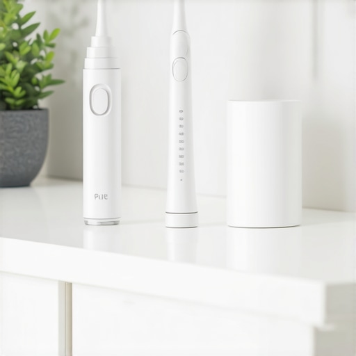 Essential Dental Maintenance Tools An array of advanced dental tools including an electric toothbrush, water flosser, and whitening kit for long-term oral health.