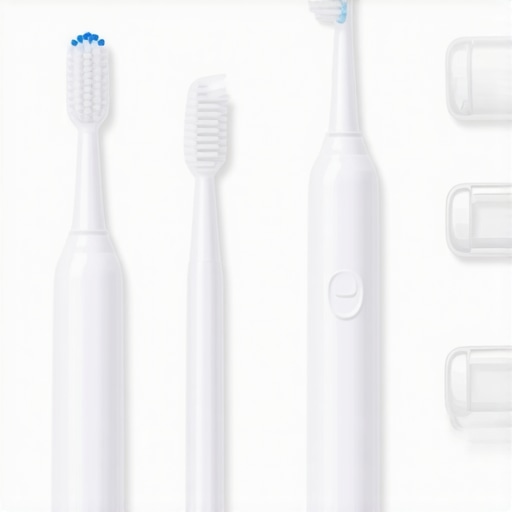 Essential Dental Maintenance Tools A set of advanced dental tools like an electric toothbrush, water flosser, and whitening tray.