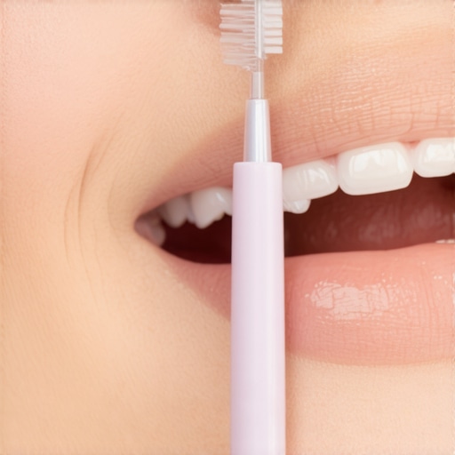 Modern dental maintenance tools in use Person using advanced dental care tools for long-term upkeep
