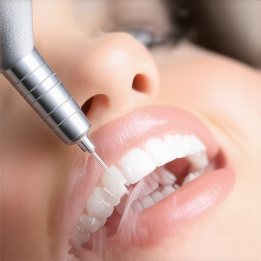 A dental professional gently filing a clear aligner to remove sharp edges and improve comfort for the wearer.