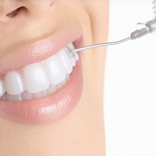 The best method for flossing under a permanent lingual retainer
