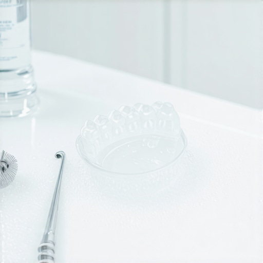 The best way to clean a retainer that has turned white and crusty