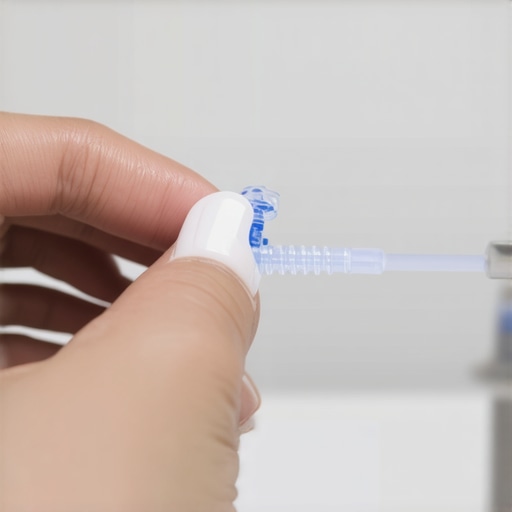 Person using an ultrasonic dental cleaner to maintain clear aligners