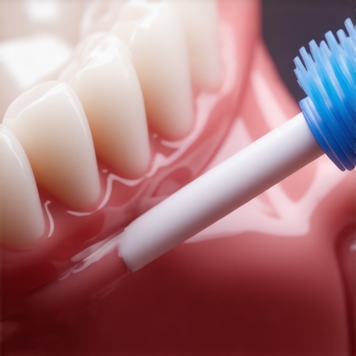 A person using an ultrasonic toothbrush to care for dental veneers