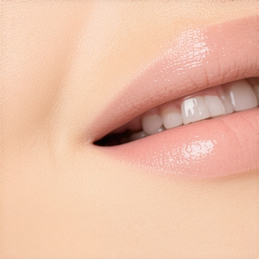 Veneer Placement Process Dentist applying a veneer to a patient's tooth during a cosmetic procedure
