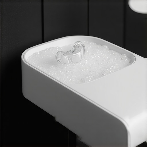 Advanced Ultrasonic Cleaner for Clear Aligners A professional-grade ultrasonic cleaning device used for maintaining Invisalign and night guards.